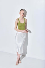 Deep Scoop Knitted Tank Top