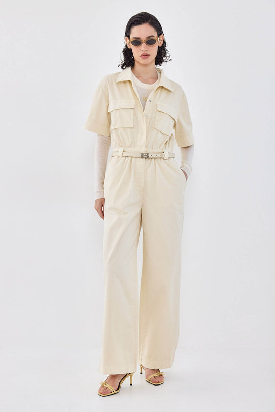 Short Sleeved Cargo Jumpsuit - Dé Rococo