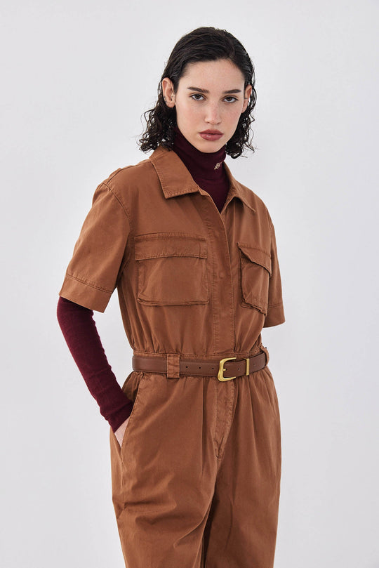 Short Sleeved Cargo Jumpsuit - Dé Rococo