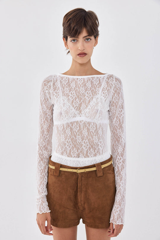 Lace Long Sleeved Top - Dé Rococo
