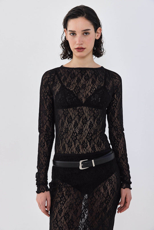 Lace Long Sleeved Top - Dé Rococo