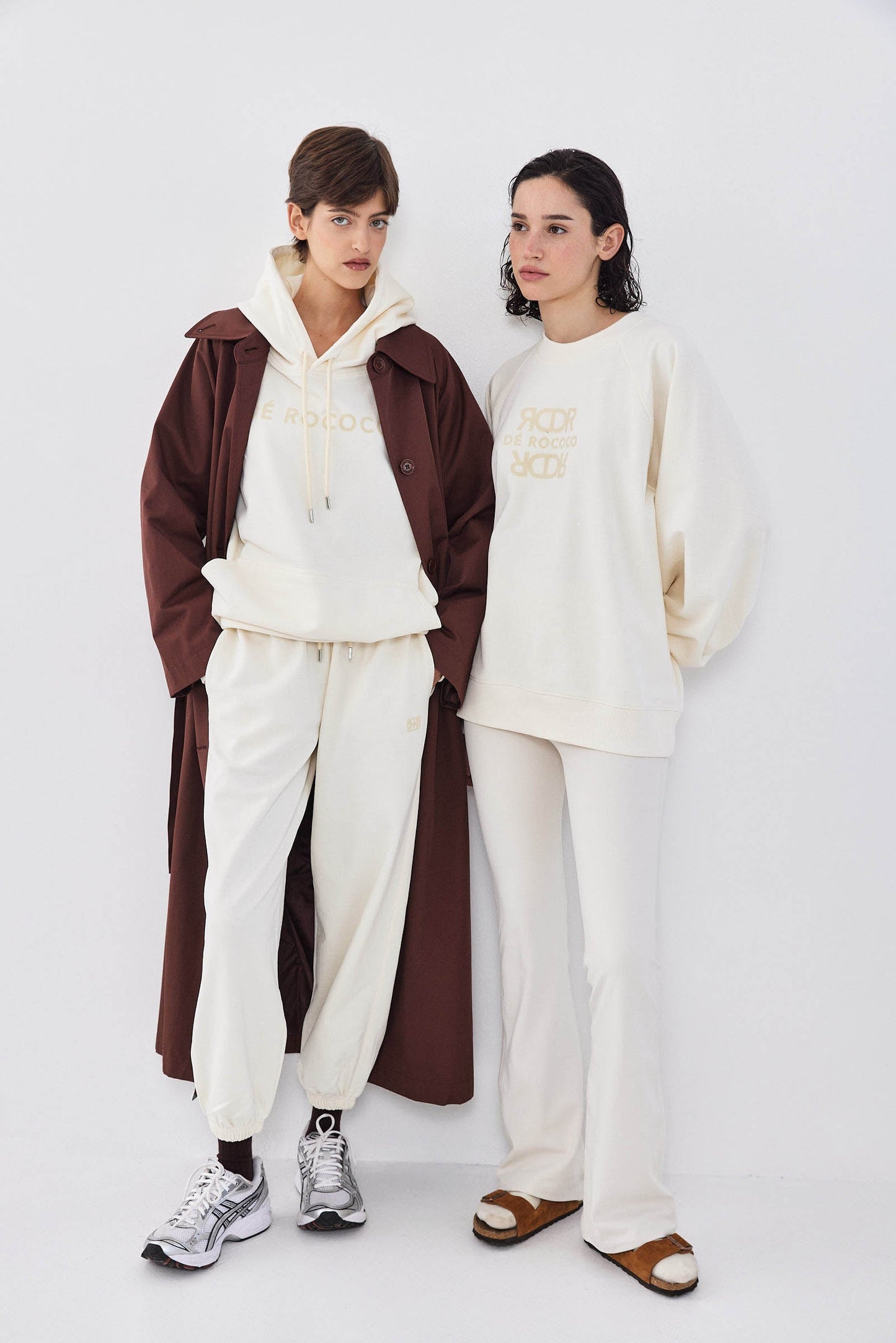 Oversized Flock Fleece Hoodie - Dé Rococo