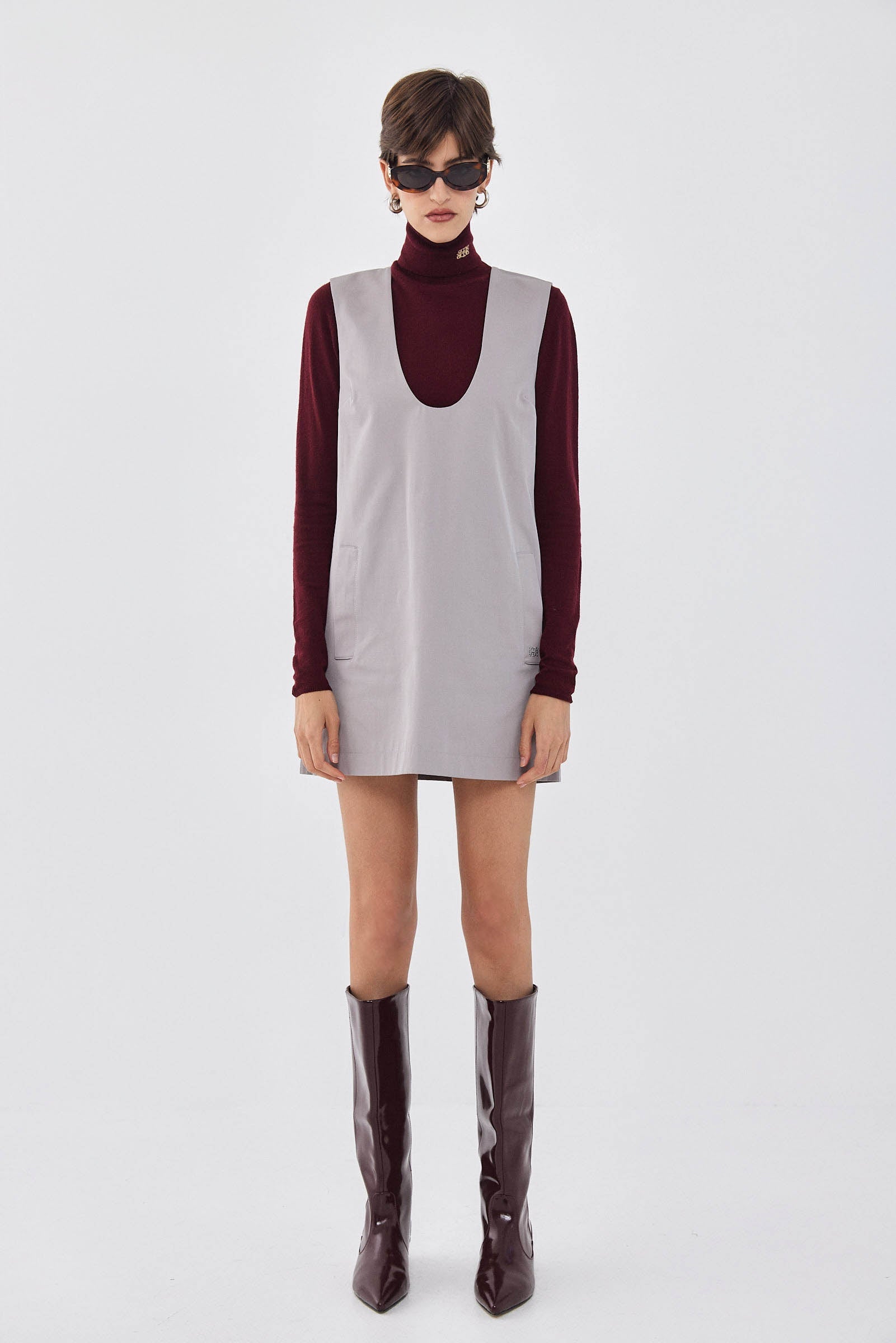 grey tank dress mini Chaser Joanne Heather Grey Mini Dress