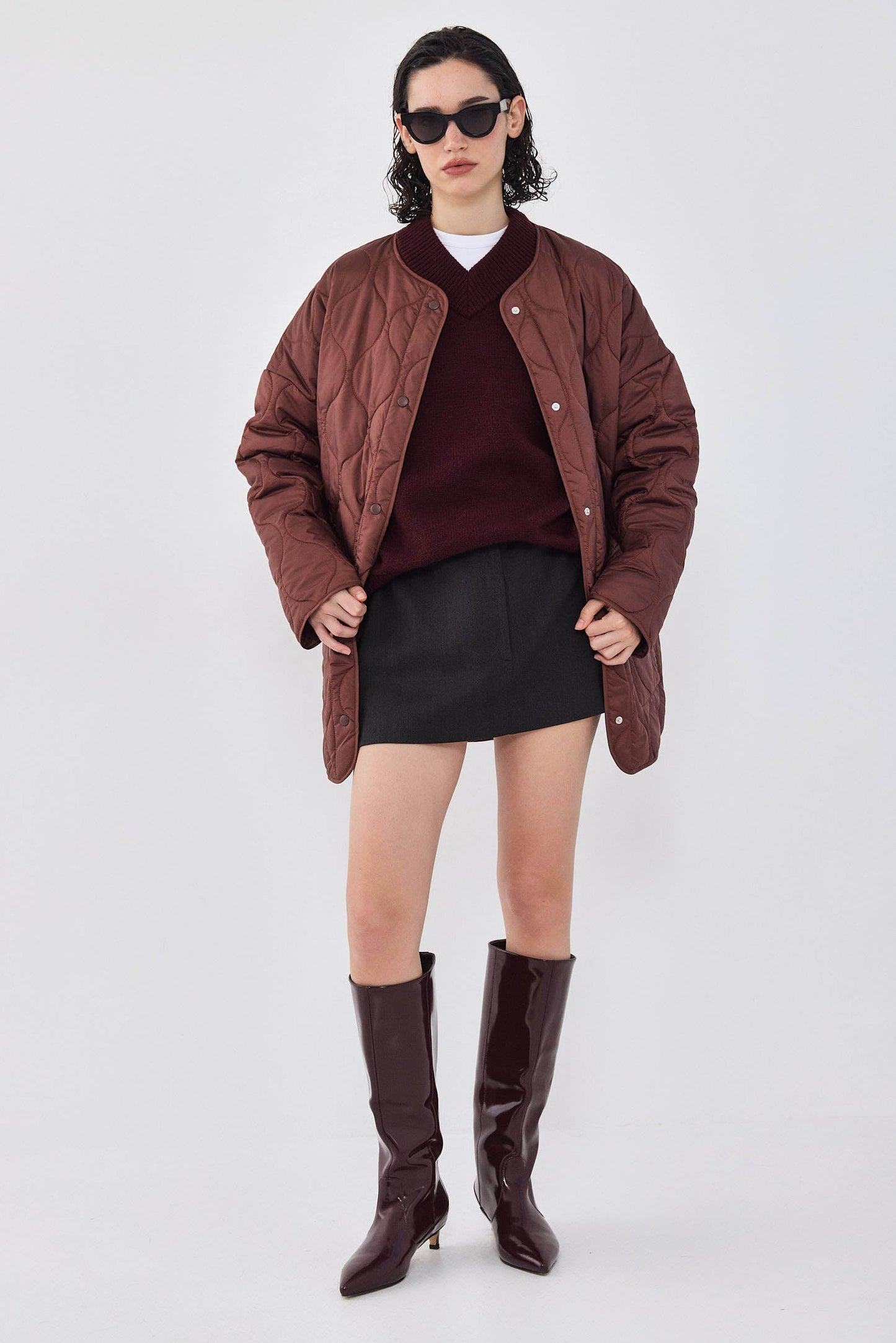 V Neck Oversized Jumper - Dé Rococo