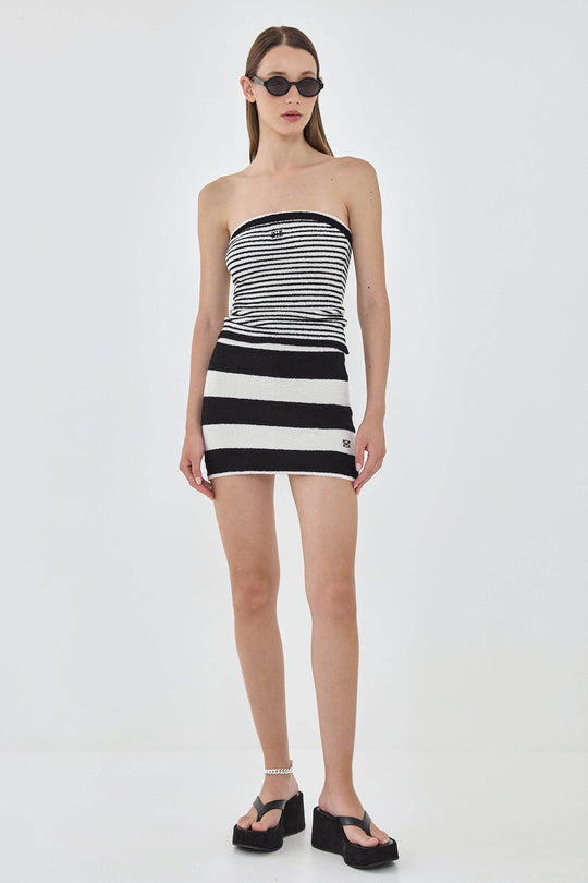 Boucle Strapless Tank Top - Dé Rococo