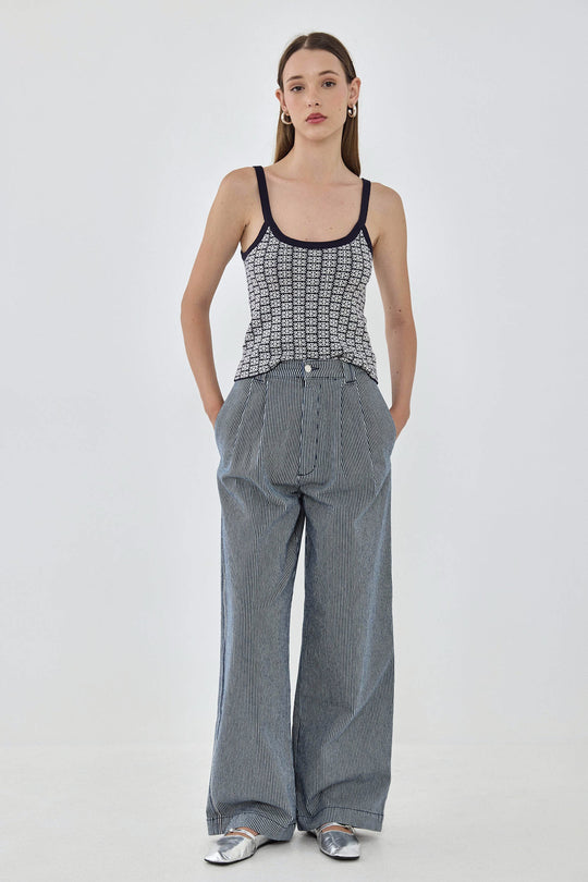 Monogram Thin Strap Tank Top - Dé Rococo