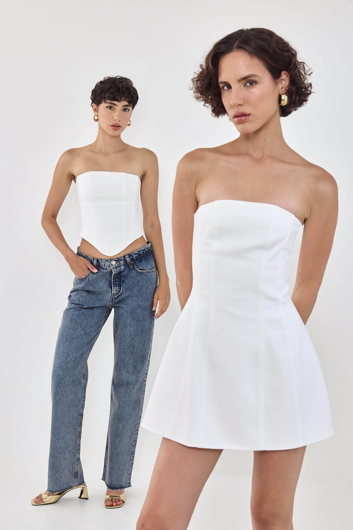 Volume Strapless Mini Dress - Dé Rococo