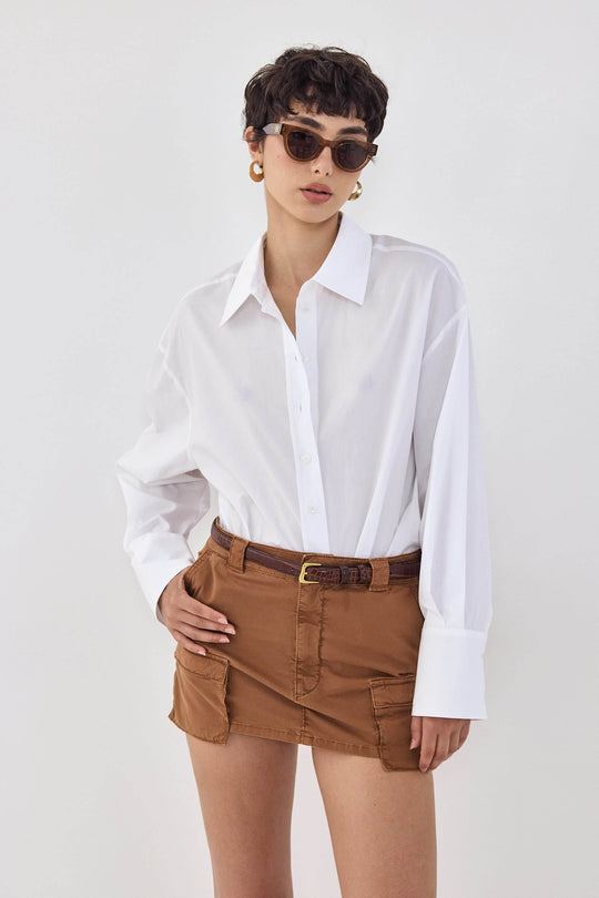 Oversized Poplin Button Down Shirt - Dé Rococo
