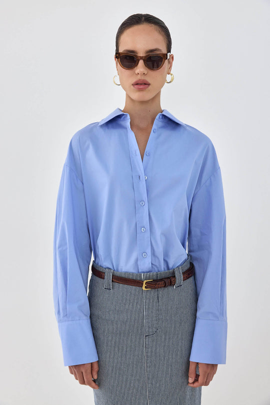 Oversized Poplin Button Down Shirt - Dé Rococo
