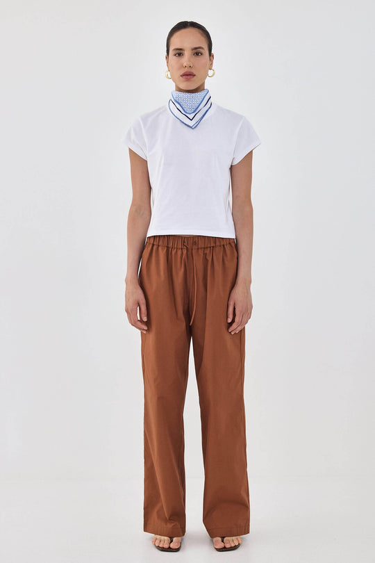Poplin Wide Leg Pants - Dé Rococo