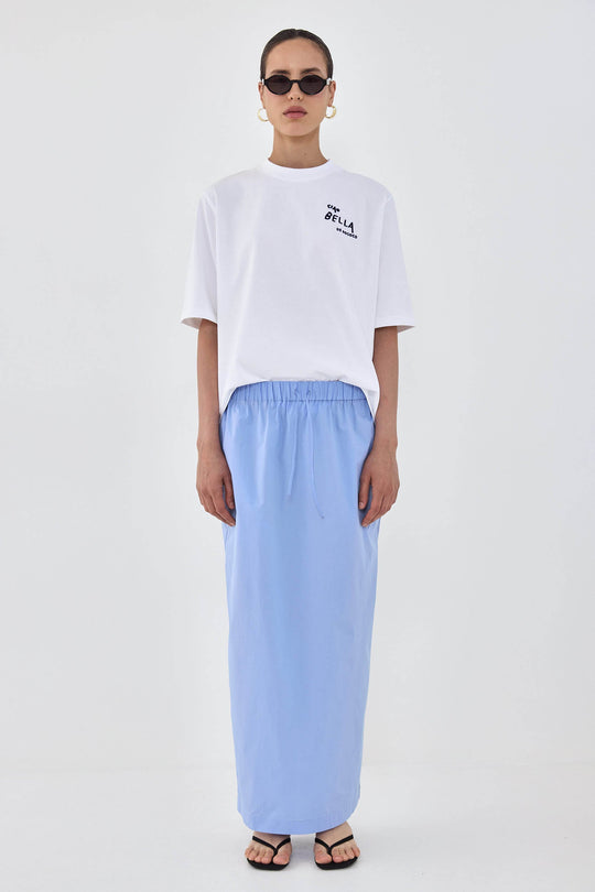 Poplin Gathered Maxi Skirt - Dé Rococo