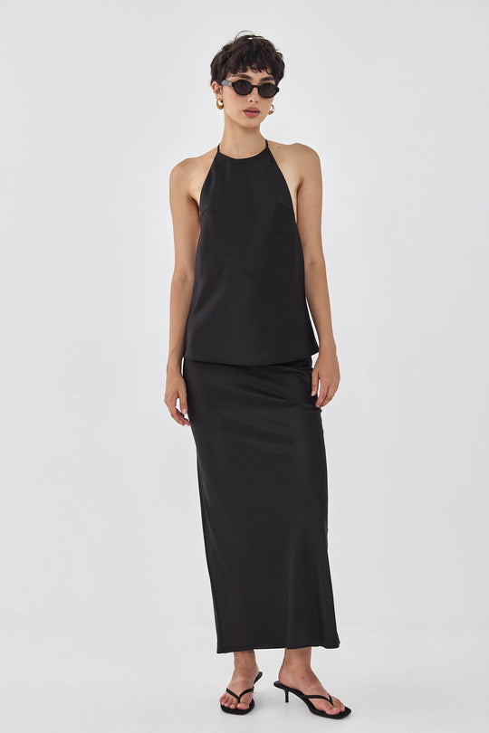 Satin Collared Tank Top - Dé Rococo
