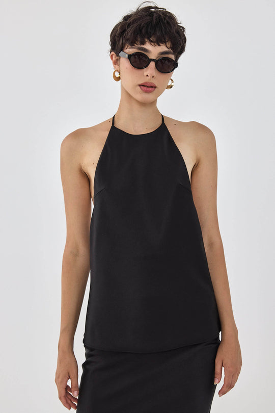 Satin Collared Tank Top - Dé Rococo