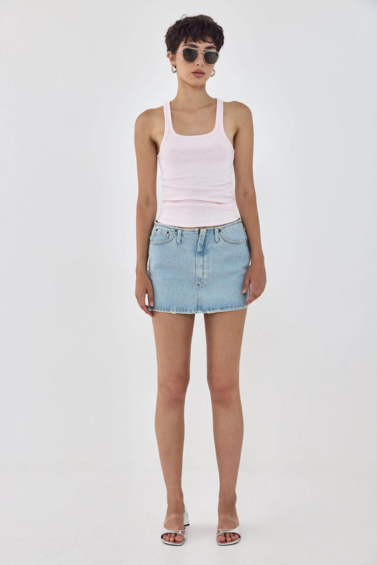 Deep Scoop Thin Straps Tank Top - Dé Rococo