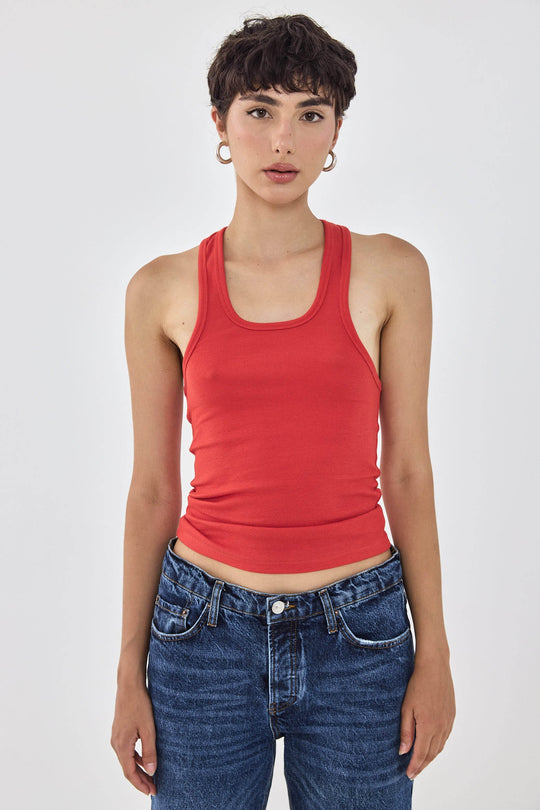 Deep Scoop Racer Tank Top - Dé Rococo