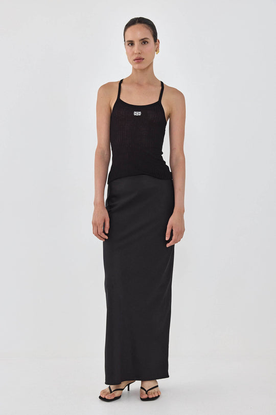 Satin Slip Maxi Skirt - Dé Rococo