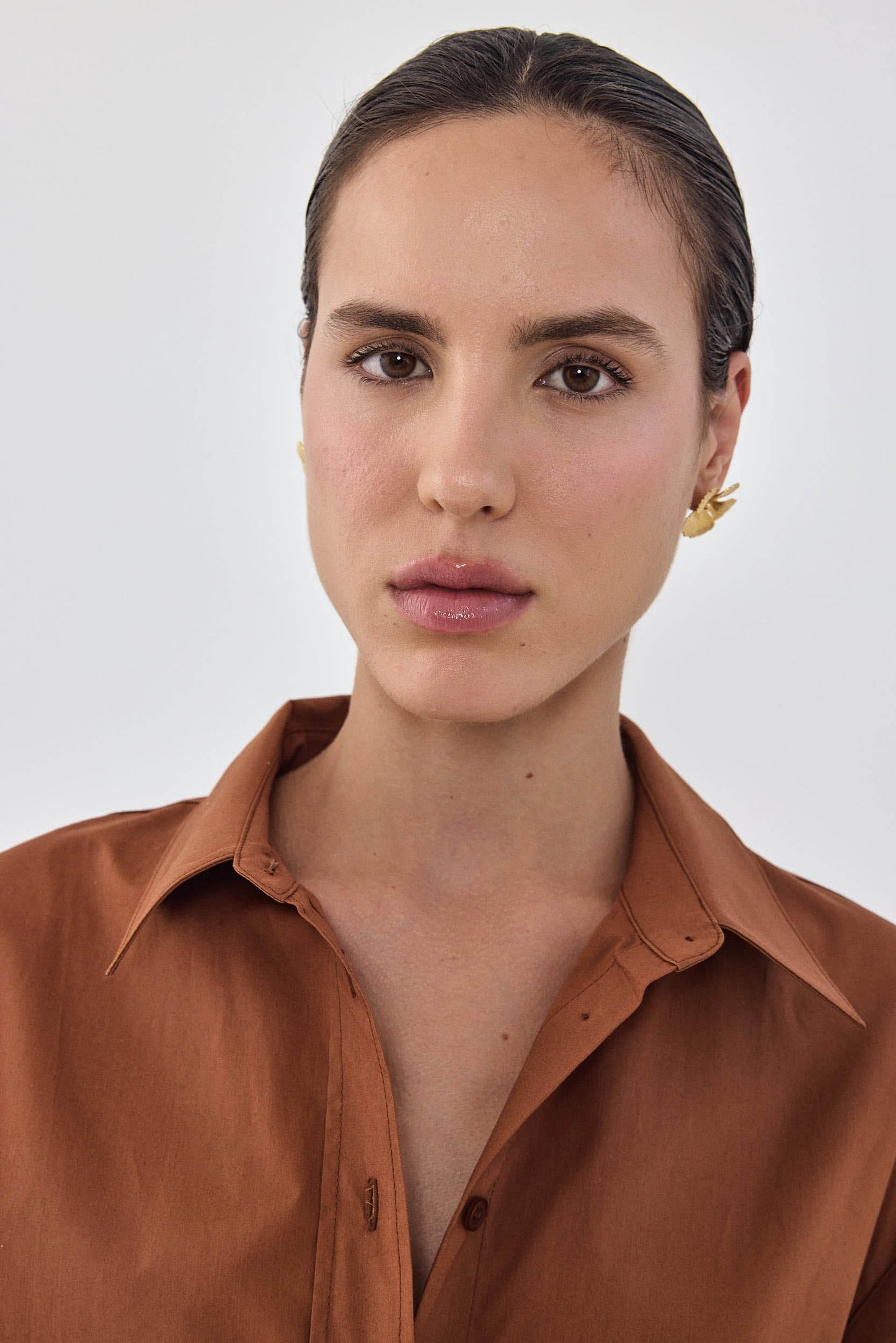 Short Sleeved Poplin Button Down Shirt - Dé Rococo