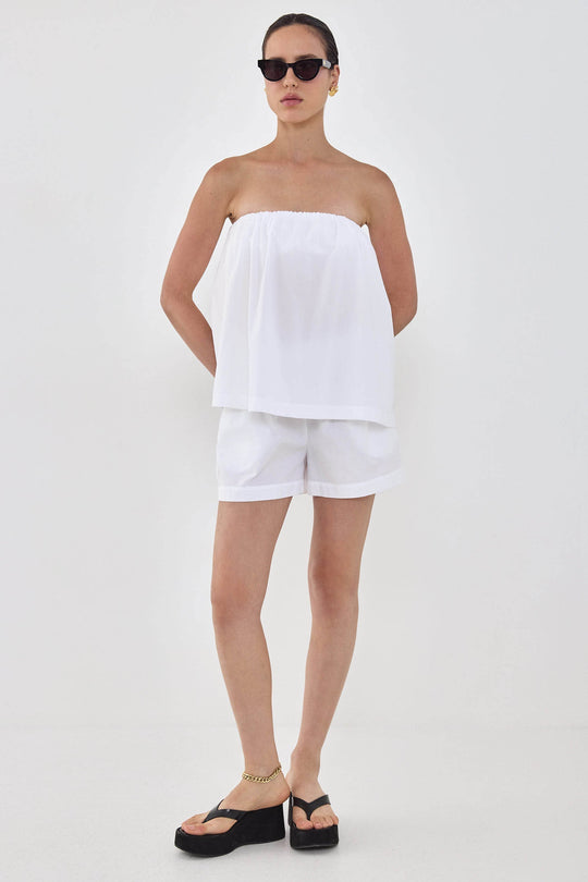 Strapless Poplin Top - Dé Rococo