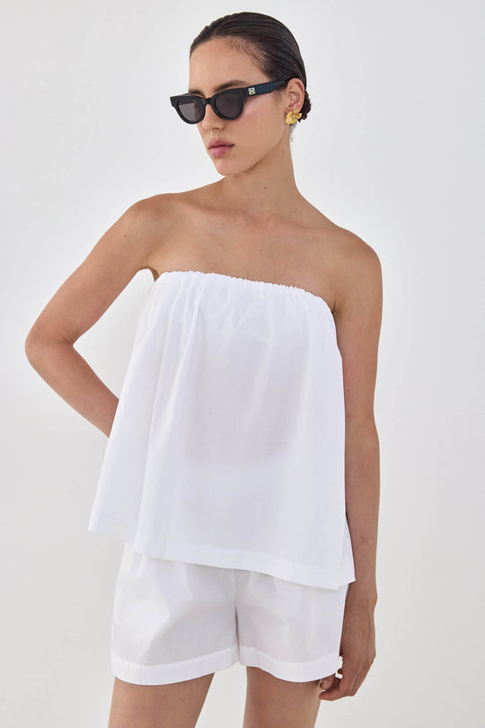 Strapless Poplin Top - Dé Rococo