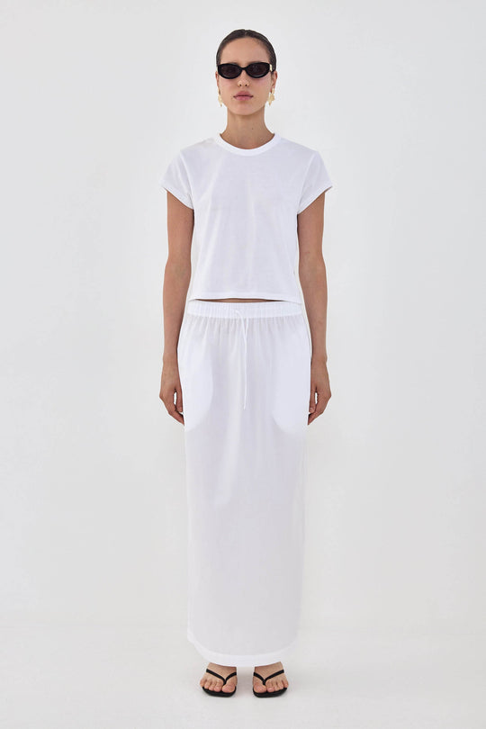 Poplin Gathered Maxi Skirt - Dé Rococo