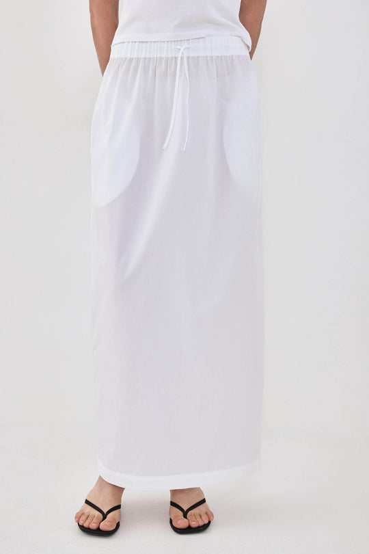 Poplin Gathered Maxi Skirt - Dé Rococo