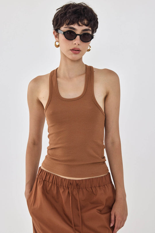 Deep Scoop Racer Tank Top - Dé Rococo