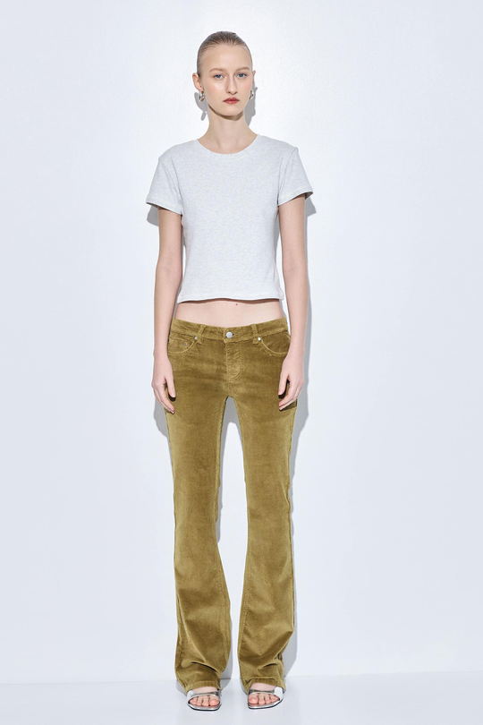 Low Rise Corduroy Bootcut Pants - Dé Rococo