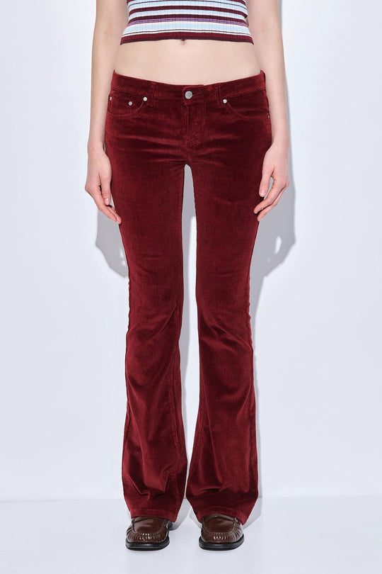 Low Rise Corduroy Bootcut Pants - Dé Rococo