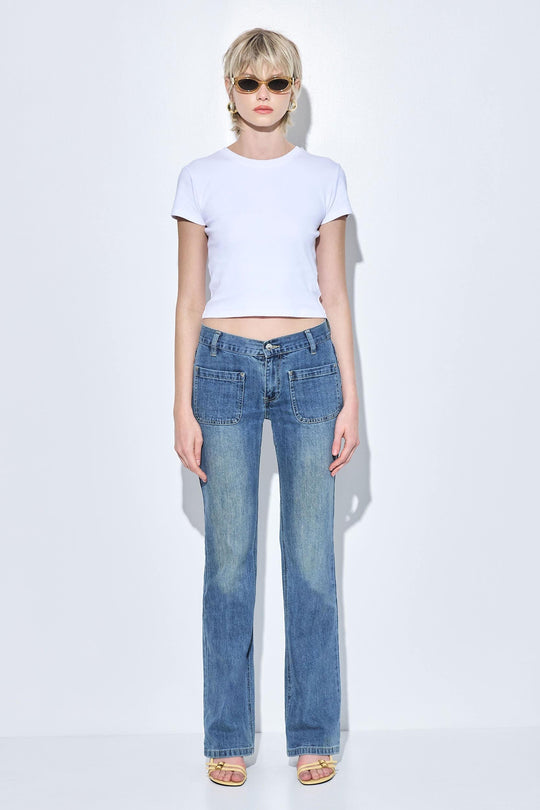 No.17| Mid Rise Bootcut Denim - Dé Rococo
