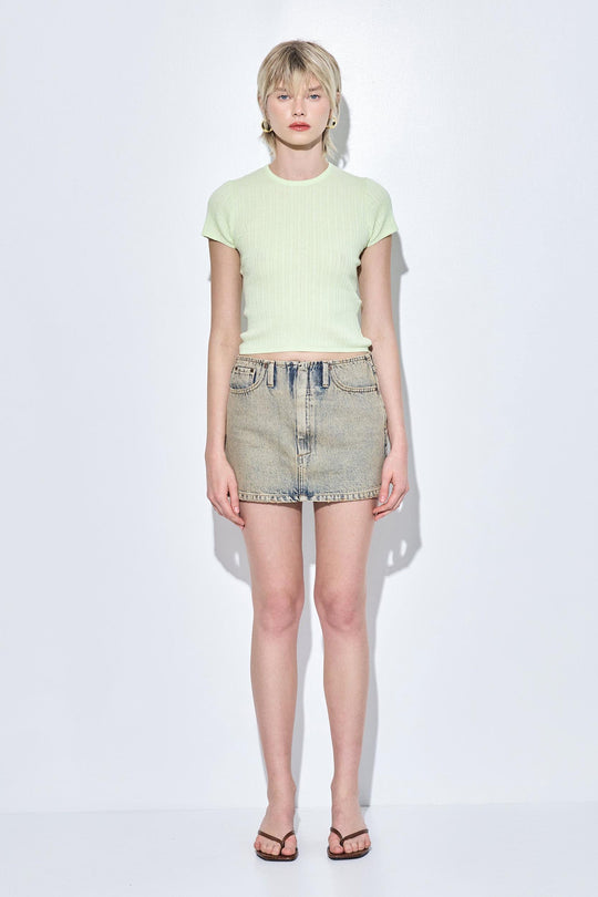 Denim Micro Mini Skirt - Dé Rococo