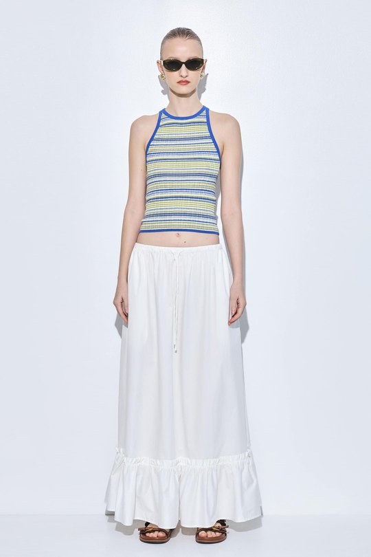 Ribbed Crew Neck Tank Top - Dé Rococo