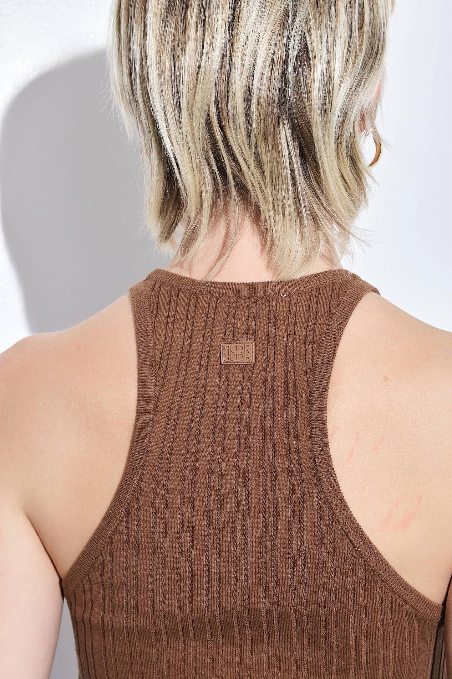 Ribbed Crew Neck Tank Top