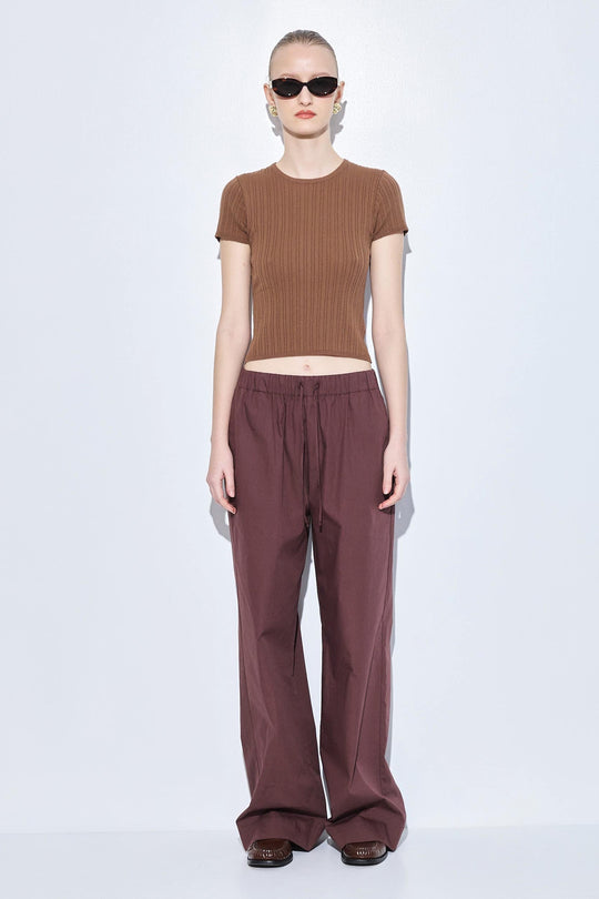 Ribbed Crew Neck Tee - Dé Rococo