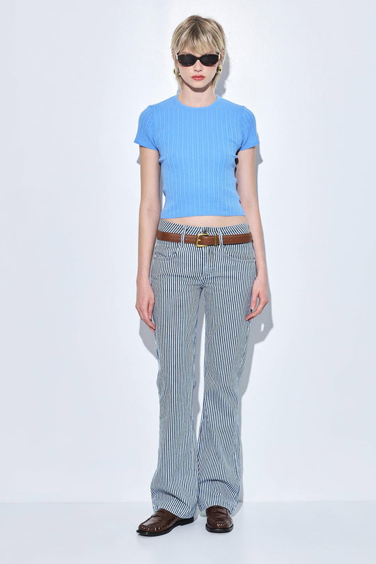 Ribbed Crew Neck Tee - Dé Rococo