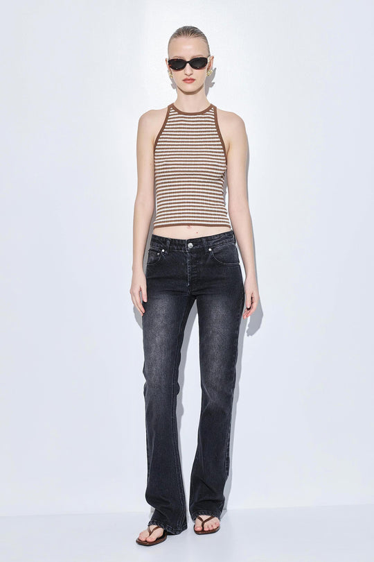Ribbed Crew Neck Tank Top - Dé Rococo