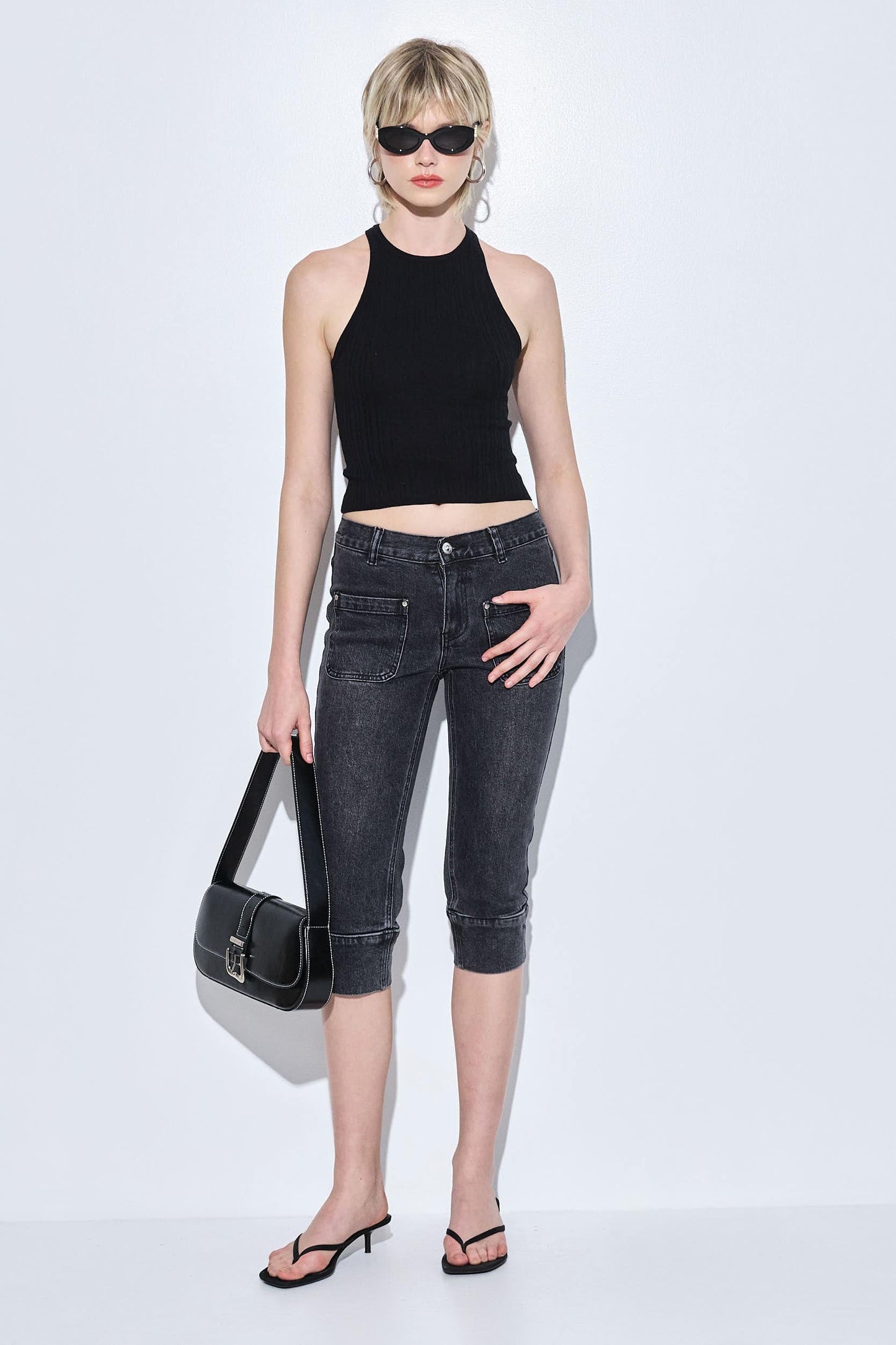 Ribbed Crew Neck Tank Top - Dé Rococo