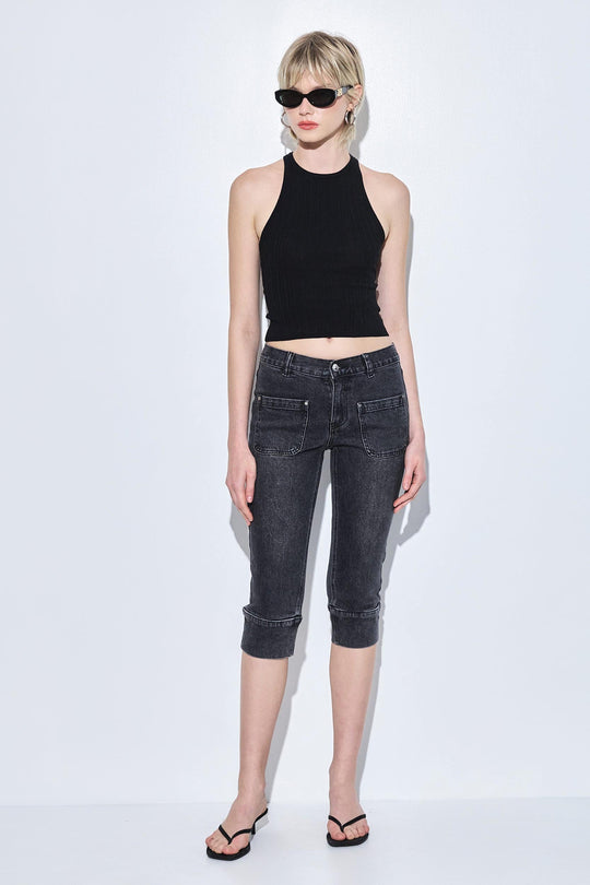 Ribbed Crew Neck Tank Top - Dé Rococo
