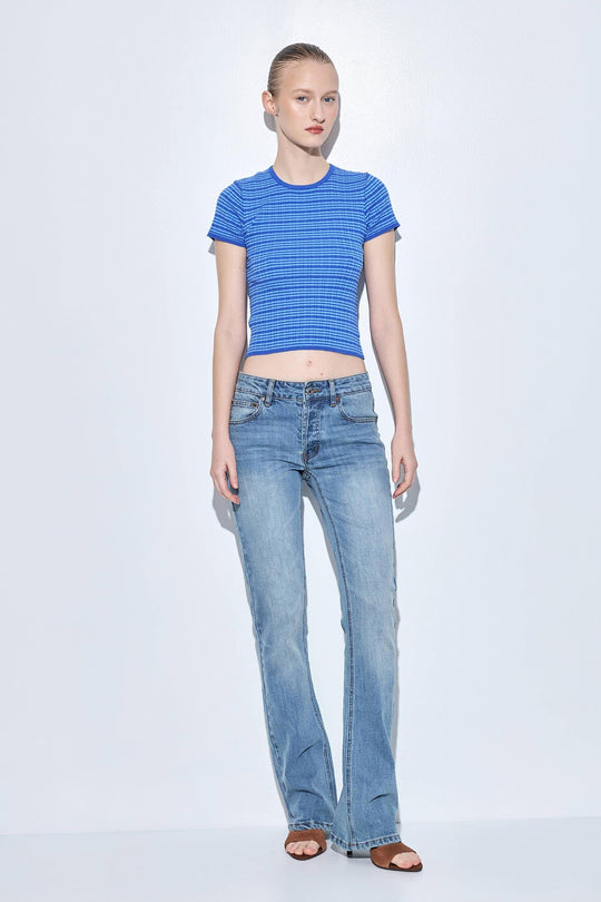 Ribbed Crew Neck Tee - Dé Rococo
