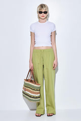 Ribbed Crew Neck Tee