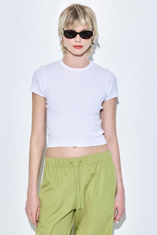 Ribbed Crew Neck Tee - Dé Rococo