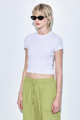 Ribbed Crew Neck Tee