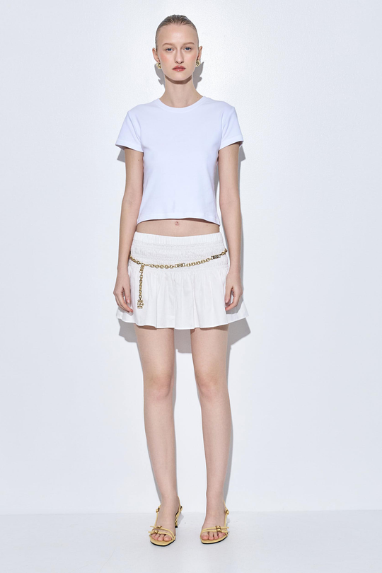 Shirred Waist Mini Skirt - Dé Rococo