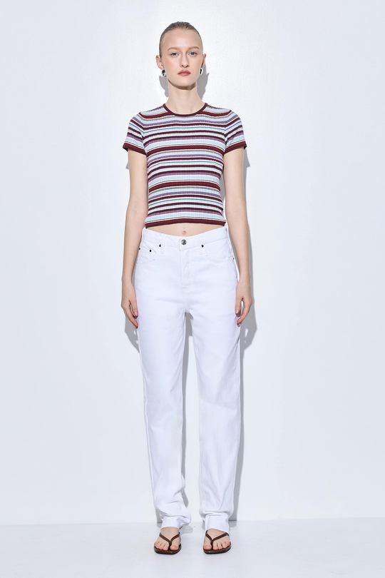 No.6| High Waisted Straight Full Length Denim - Dé Rococo