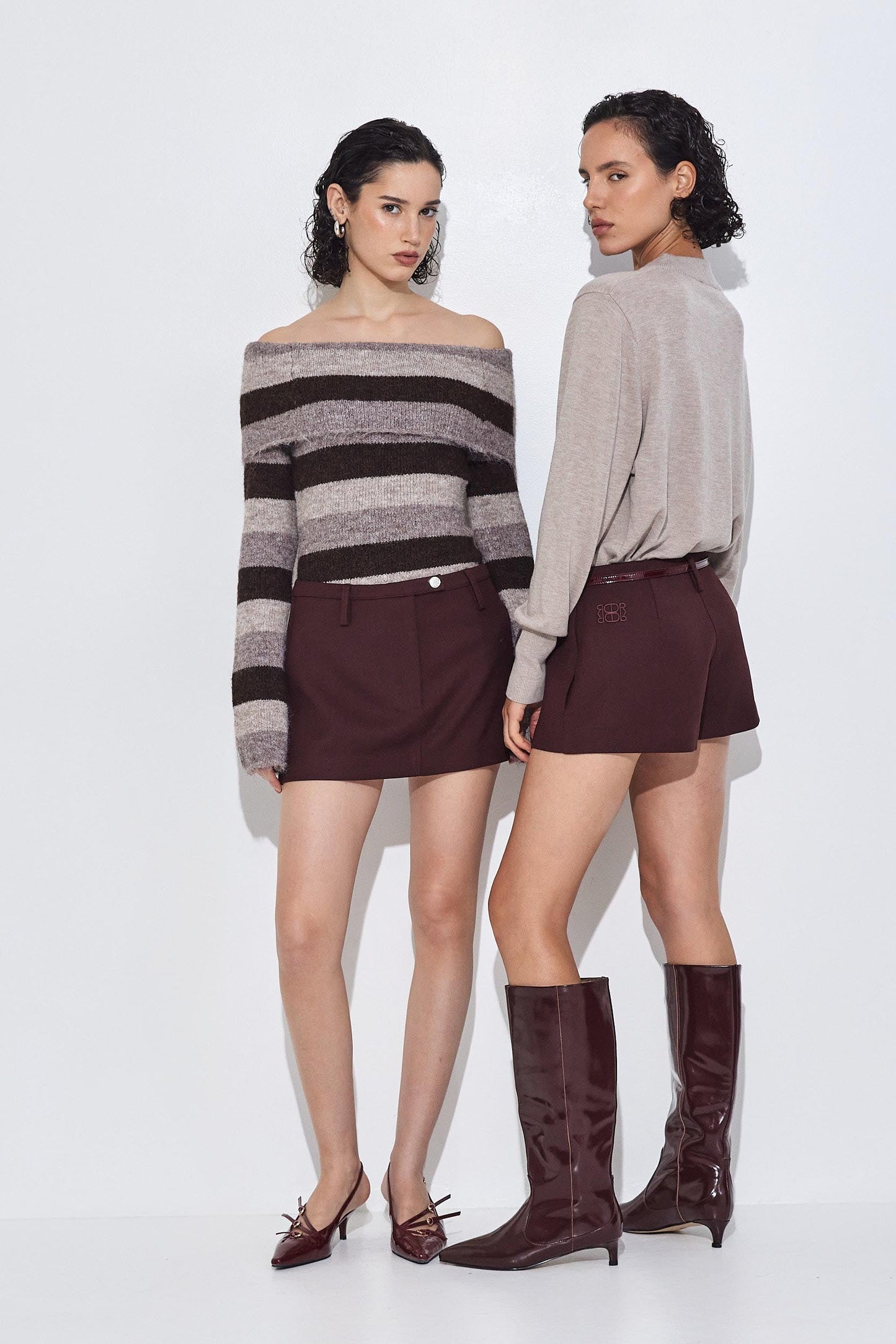 Off Shoulder Fuzzy Sweater - Dé Rococo