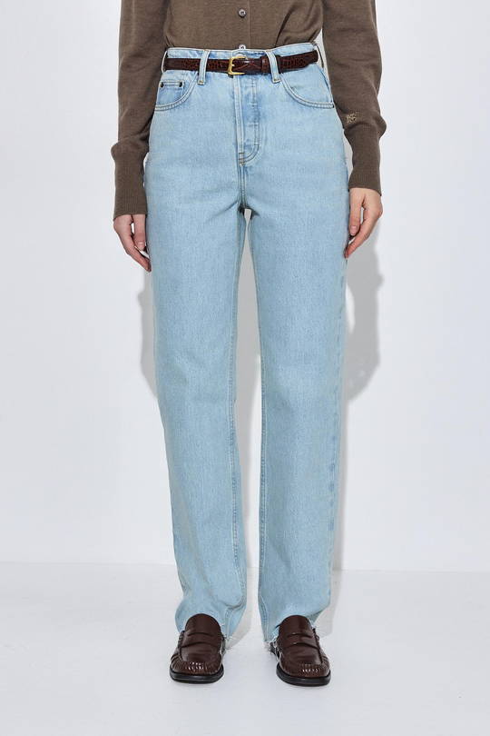 No.6| High Waisted Straight Full Length Denim - Dé Rococo
