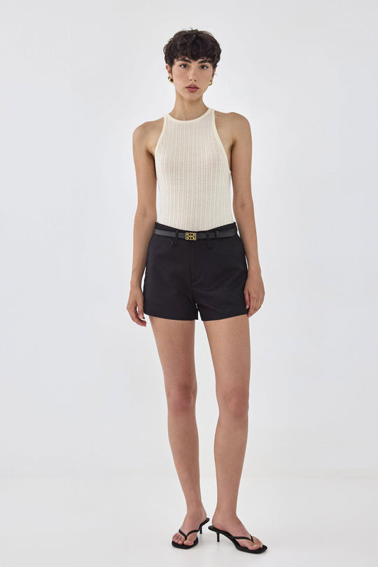 Ribbed Racer Tank Top - Dé Rococo