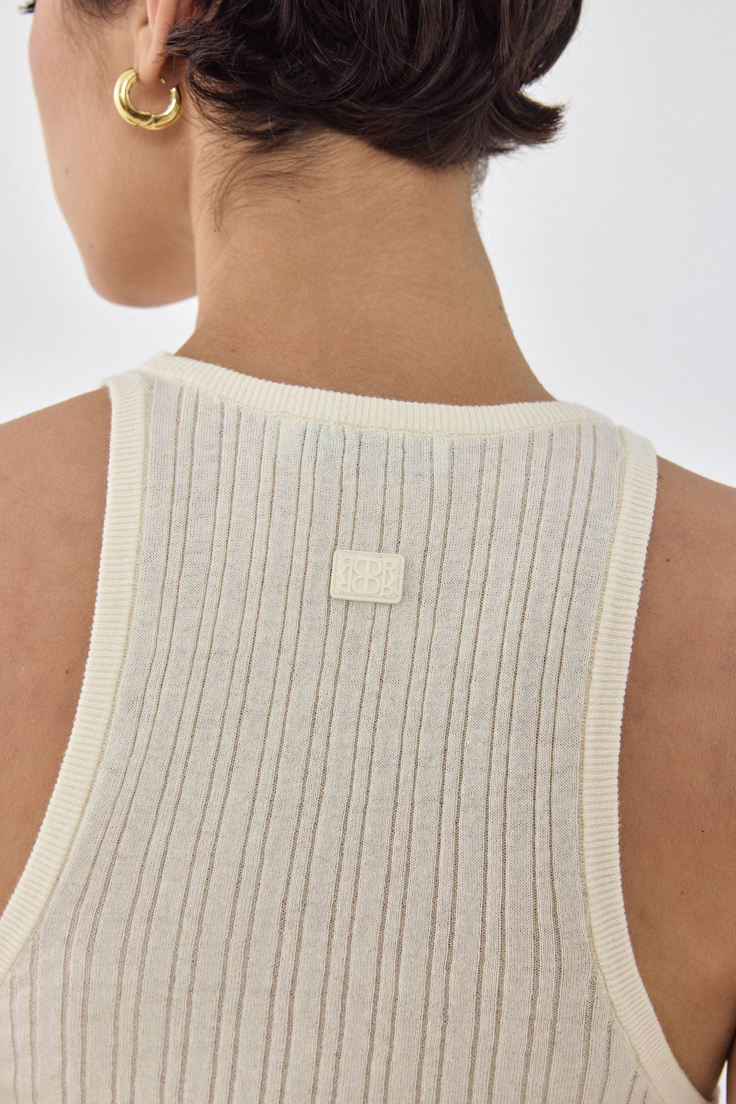 Ribbed Racer Tank Top - Dé Rococo