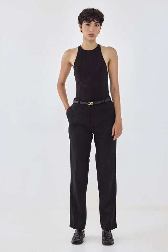 Ribbed Racer Tank Top - Dé Rococo