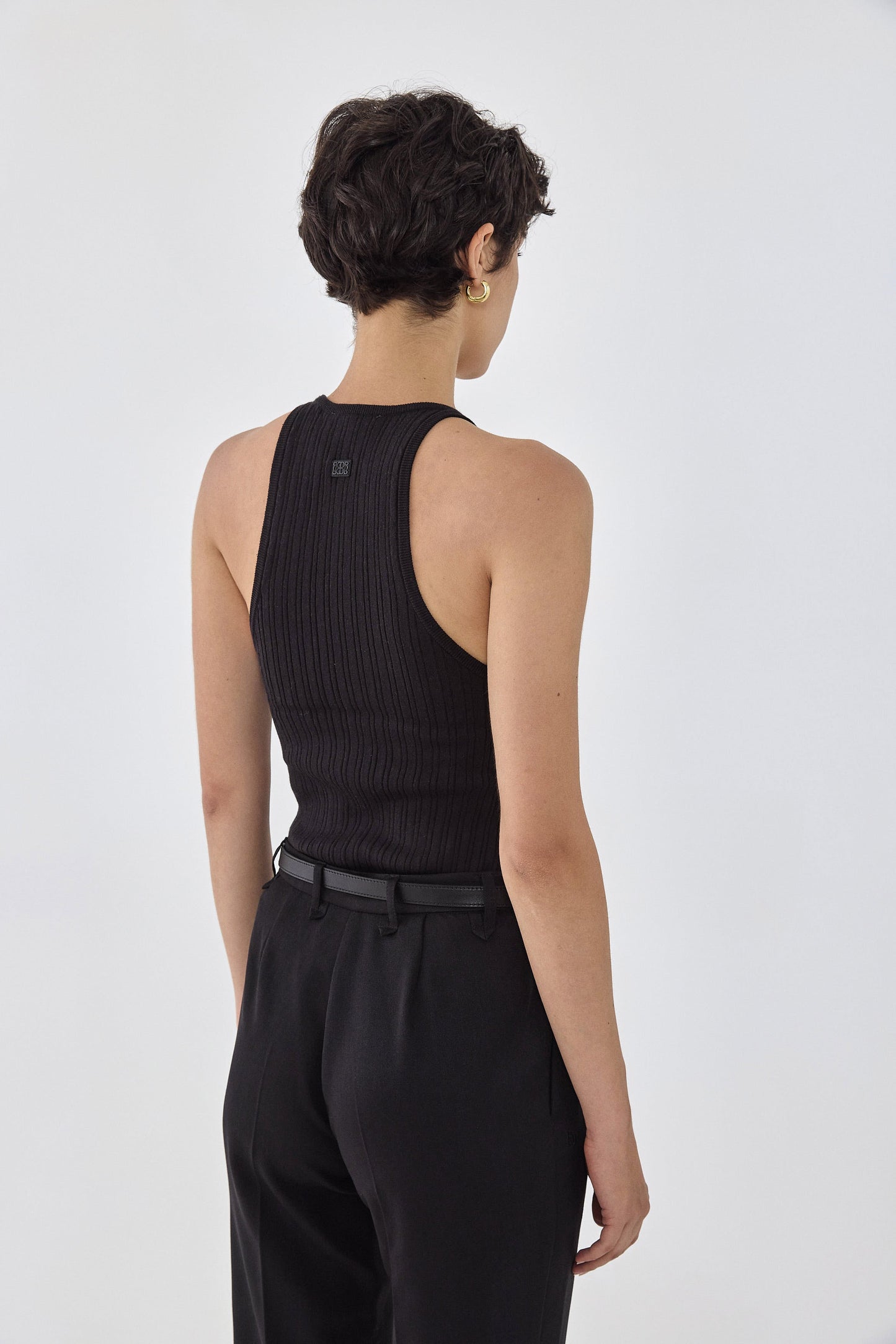 Ribbed Racer Tank Top - Dé Rococo