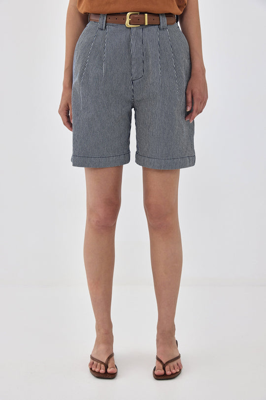 Drill Cotton Wide Leg Bermuda - Dé Rococo